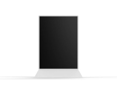 LCD Touch Screen Display Interactive Kiosk Digital Signage Hd Screen,Touch Display Kiosk Table Product. 3d render illustration.