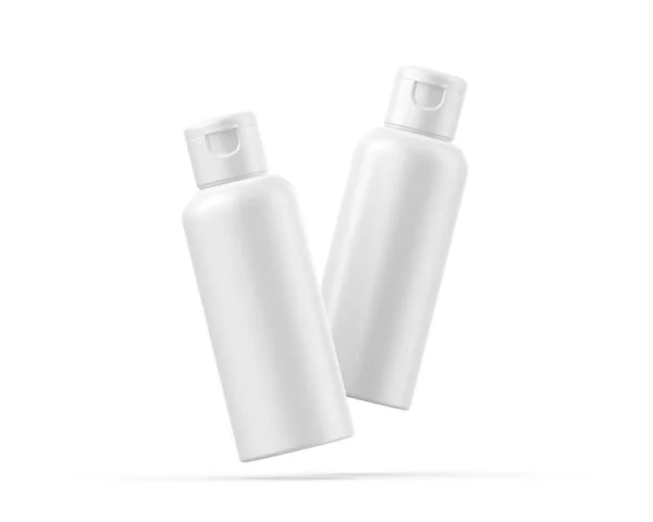 Bottiglia Cosmetica Vuota Con Tappo Flip Top Branding Mockup Illustrazione — Foto Stock