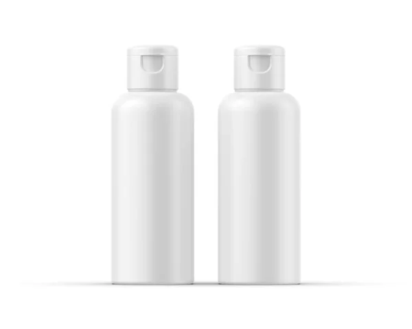 Bottiglia Cosmetica Vuota Con Tappo Flip Top Branding Mockup Illustrazione — Foto Stock