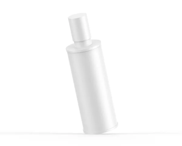 Blanco Plastic Cosmetische Fles Voor Branding Mockup Weergave Illustratie — Stockfoto