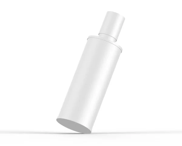 Blanco Plastic Cosmetische Fles Voor Branding Mockup Weergave Illustratie — Stockfoto