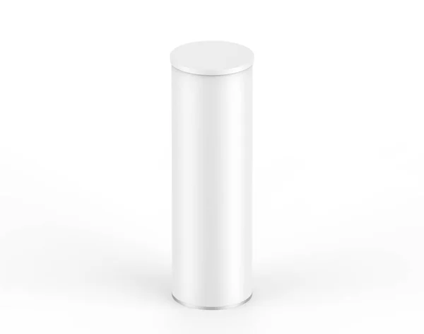 Blanco Papieren Snack Tube Mockup Witte Kartonnen Cilinder Doos Mock — Stockfoto