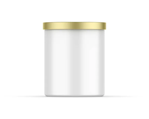 Vela Perfumada Branco Com Embalagem Caixa Papel Para Marcar Simular — Fotografia de Stock
