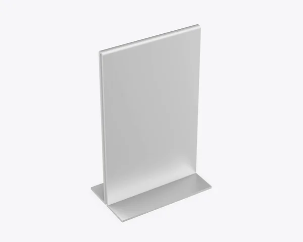 Metallic Table Talker Upprätt Meny Bord Tält Skylt Hållare Tabell — Stockfoto