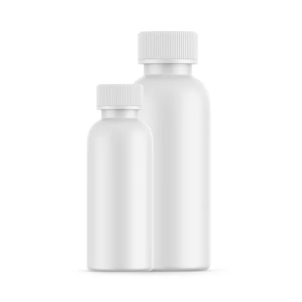 Bottiglia Cosmetica Opaca Con Tappo Sapone Liquido Gel Lozione Crema — Foto Stock