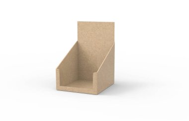 Model ve markalaşma için boş portre tezgahı üst ürün görüntüsü, tasarım sunumu için hazır, 3d resimleme.