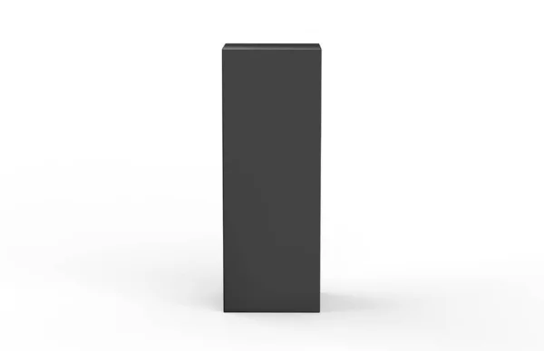 Markalaşma Için Siyah Karton Kutu Boş Uzun Kenar Kağıt Kutu — Stok fotoğraf