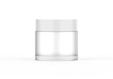 Matte Donmuş Cam kavanoz markalaşma ve promosyon için modelleme, 3D resimleme.