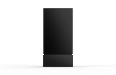 WiFi ağı Multi dokunmatik kat ayakta duran LCD reklam dijital işaret ekranı dokunmatik monitörü. 3d resimleme.