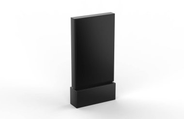 WiFi ağı Multi dokunmatik kat ayakta duran LCD reklam dijital işaret ekranı dokunmatik monitörü. 3d resimleme.
