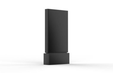 WiFi ağı Multi dokunmatik kat ayakta duran LCD reklam dijital işaret ekranı dokunmatik monitörü. 3d resimleme.