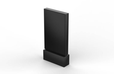 WiFi ağı Multi dokunmatik kat ayakta duran LCD reklam dijital işaret ekranı dokunmatik monitörü. 3d resimleme.
