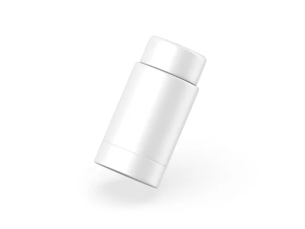 Matte Roll Deodorant Lip Balm Tube Mock Template Isolated White — стоковое фото