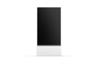 WiFi ağı Multi dokunmatik kat ayakta duran LCD reklam dijital işaret ekranı dokunmatik monitörü. 3d resimleme.
