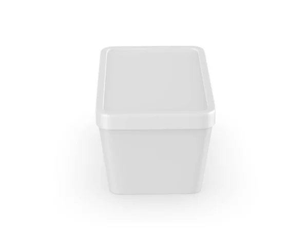 Blank Matte Plastic Tub Container Branding Mockup Render Illustration — 스톡 사진