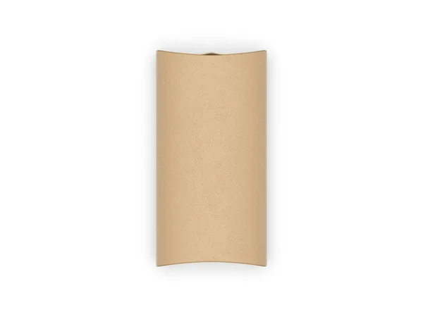Kraft Paper Pillow Shaped Box Branding Mockup Render Illustration — Stock fotografie