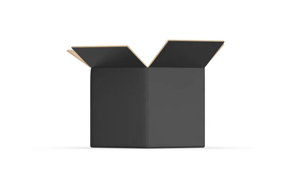 Caixa Embalagem Aberta Média Resistente Branco Para Simular Marcar Modelo — Fotografia de Stock