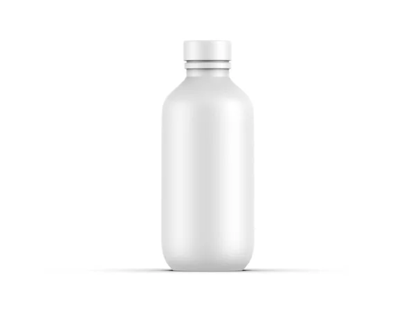 Cosmetische Fles Mockup Met Schroefdop Geïsoleerd Witte Achtergrond Illustratie Weergeven — Stockfoto