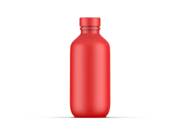 Maqueta Botella Cosmética Con Tapón Rosca Aislado Sobre Fondo Blanco —  Fotos de Stock