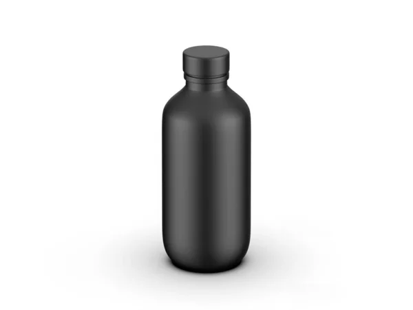 Maqueta Botella Cosmética Con Tapón Rosca Aislado Sobre Fondo Blanco — Foto de Stock