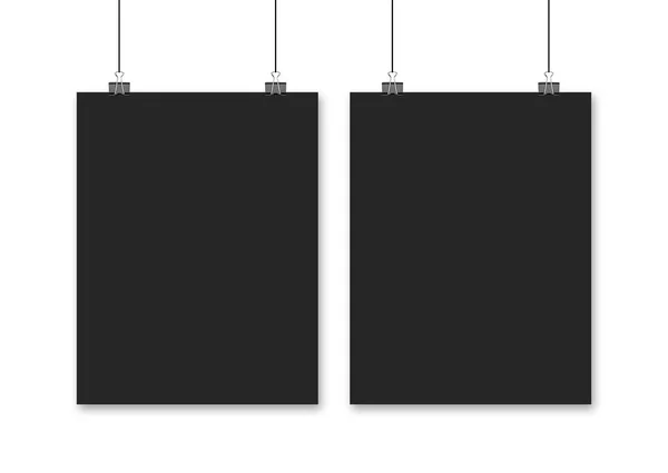 Чорний Плакат Готовий Вашого Дизайну Зображень Ілюстрація Рендеринга — стокове фото