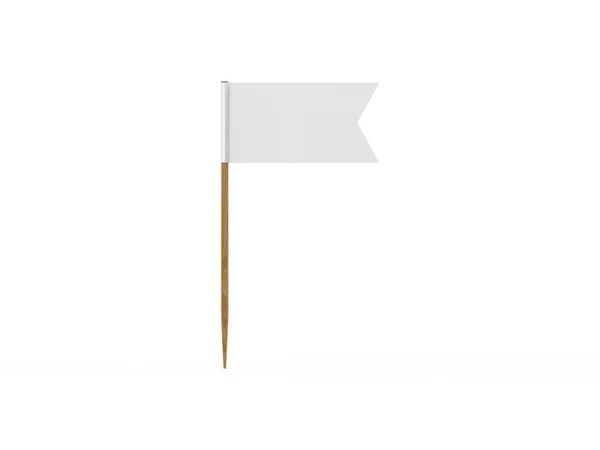 Blank Decorative Topper Flag Branding Promotion Wooden Stick Flag Mockup — Stock Photo, Image