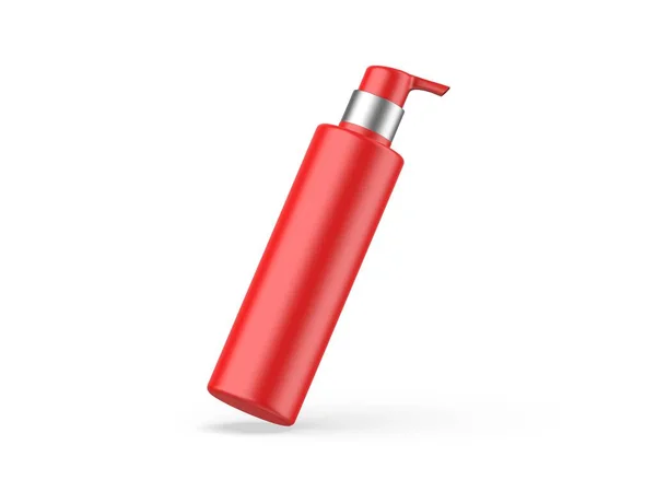Butelka Kosmetyczna Dozownikiem Pompy Znakowania Makiety Gotowa Prezentacji Projektu Ilustracja — Zdjęcie stockowe
