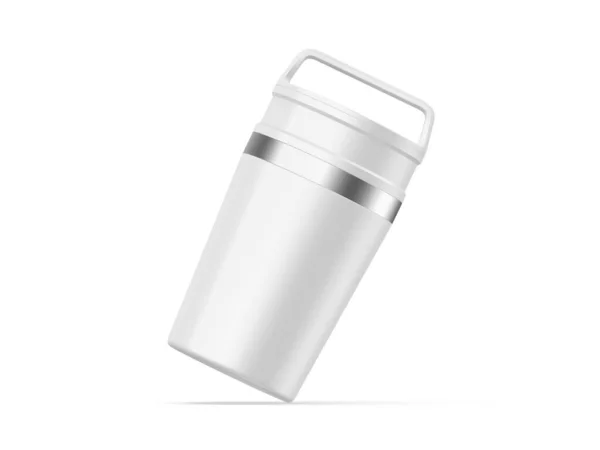 Matte Travel Mug Mockup Blank Thermos Insulated Vacuum Mug Branding — Stock Photo, Image