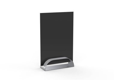 Broşürde metal tutacağı modeli var. 3d resimleme.