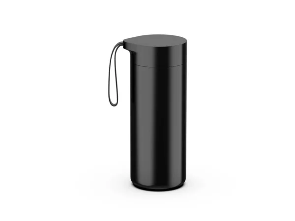 鼓风机热水瓶造型 真空泵底部办公室不锈钢咖啡杯瓶 3D演示 — 图库照片