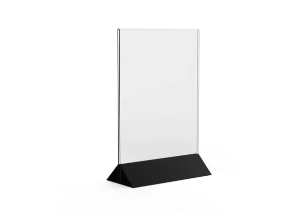 Clear Plastic Acrylic Table Talkers Promotional Upright Menu Table Tent — Stockfoto