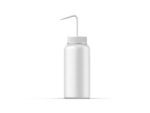 Laboratory Wash Bottle Mockup Template Isolated White Background Render Illustration — Fotografia de Stock
