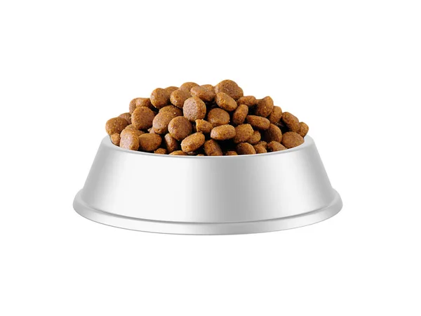 Pet Food Bowl Mockup Template Isolated White Background Ready Design Stockbild