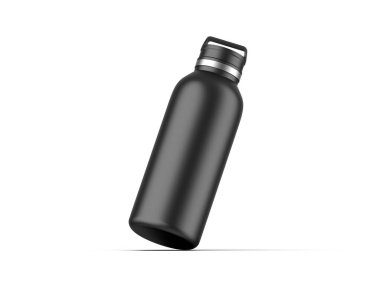 Tumbler thermos flask mockup template on isolated white background, 3d render illustration.