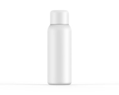 Cosmetic bottle mockup template on isolated white background, 3d render illustration