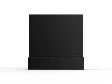 WiFi network Multi touch floor standing LCD, display digital signage, display touch monitor mockup. 3d render illustration.