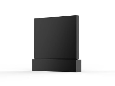 WiFi network Multi touch floor standing LCD, display digital signage, display touch monitor mockup. 3d render illustration.