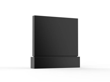 WiFi network Multi touch floor standing LCD, display digital signage, display touch monitor mockup. 3d render illustration.