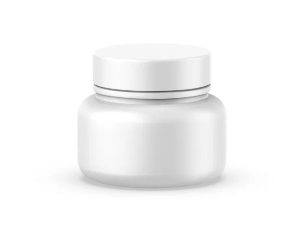 Blank Cosmetics Plastic Jar Container Branding Mockup Render Illustration — Foto Stock