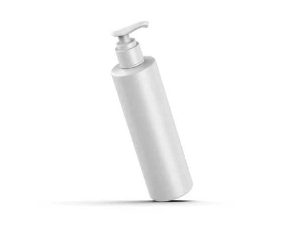 Kosmetisk Plastflaska Med Dispenser Pump Mockup Flytande Behållare För Gel — Stockfoto