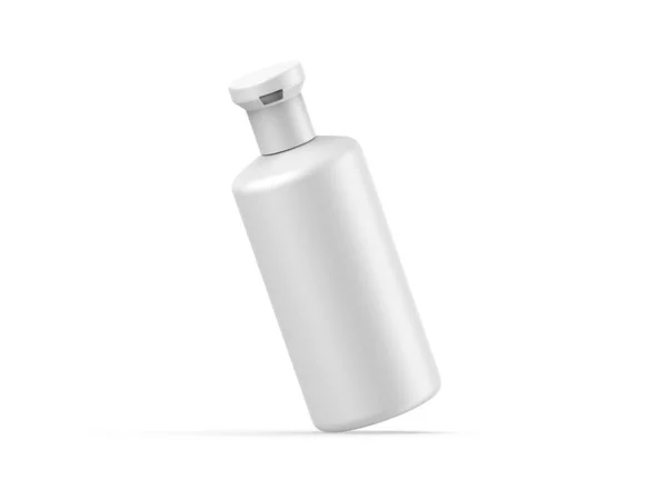 クリーム 液体石鹸 化粧水 シャンプー用化粧品ボトルモックアップ 白い背景にきれいなペットボトル 3Dレンダリングイラスト — ストック写真