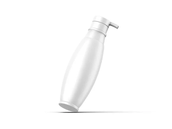 White Cosmetic Shampoo Dispenser Bottle Mockup Render Illustration — Stock Photo, Image