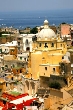 corricella closeup Kilisesi - procida, med güzel Adası
