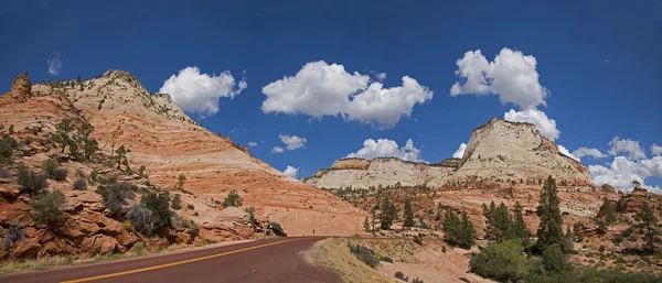 Aussichtsreiche Fahrt im Zion Nationalpark — Stockfoto