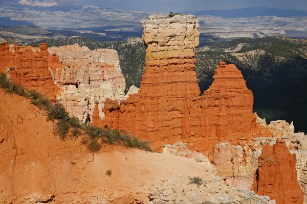 Wielkie wieże od rzeźbione przez erozję w bryce canyon krajowych par — Zdjęcie stockowe