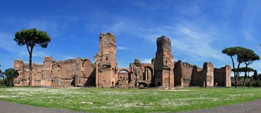 Roma, İtalya caracalla hamamları kalıntıları