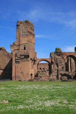 Roma, İtalya caracalla hamamları kalıntıları