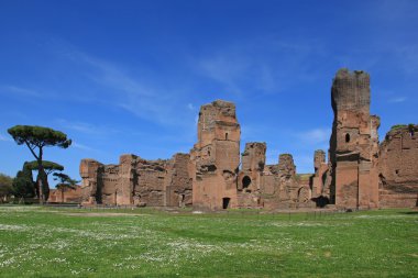 Roma, İtalya caracalla hamamları kalıntıları