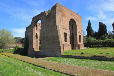 Roma, İtalya caracalla hamamları kalıntıları