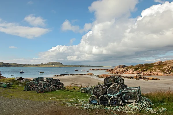 Pláž v fionnphort, isle of mull, Skotsko, Velká Británie — Stock fotografie